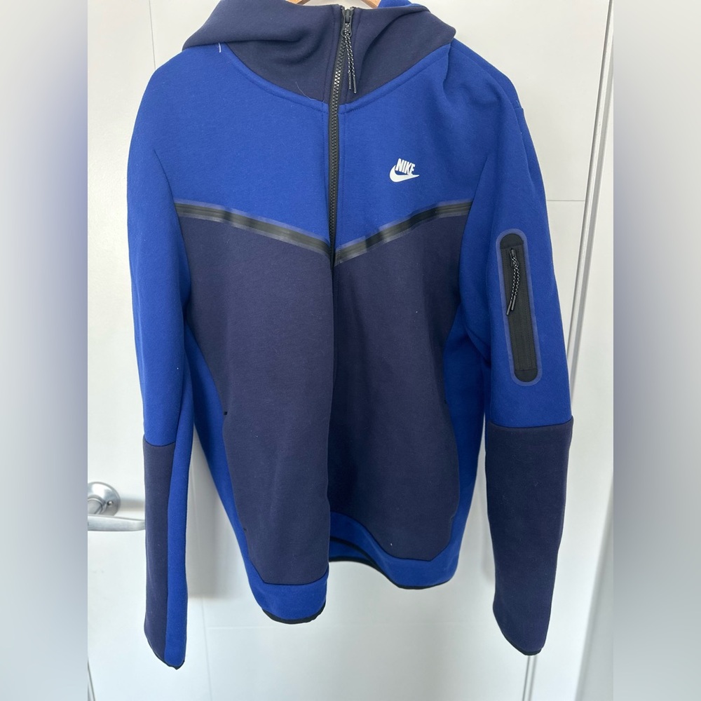 Nike Sportswear Tech Fleece Full Zip Hoodie Blue Navy Size Large
